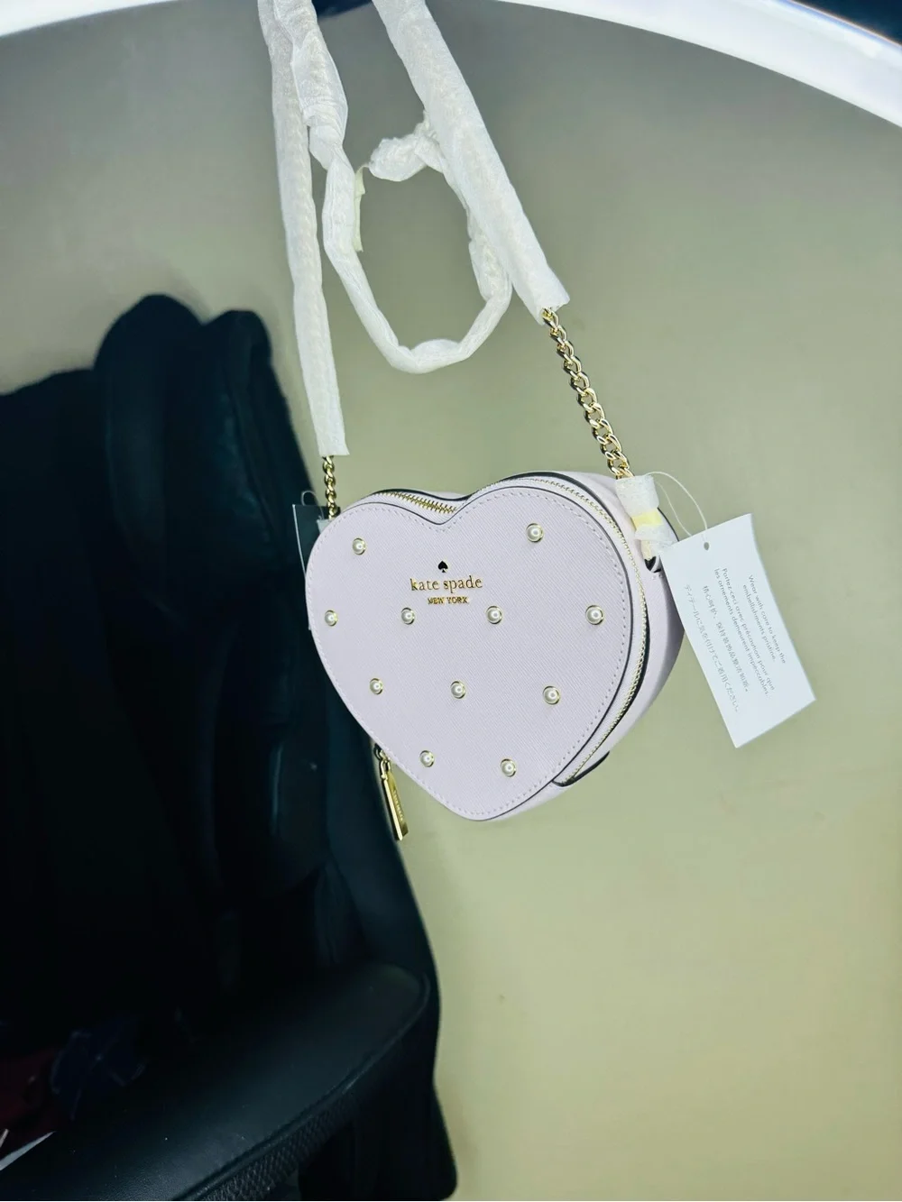 Kate Spade Pink Heart Shack Heart shaped Crossbody Bag